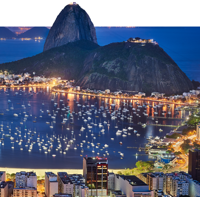 Imagem panorâmica do Pão de Açúcar.